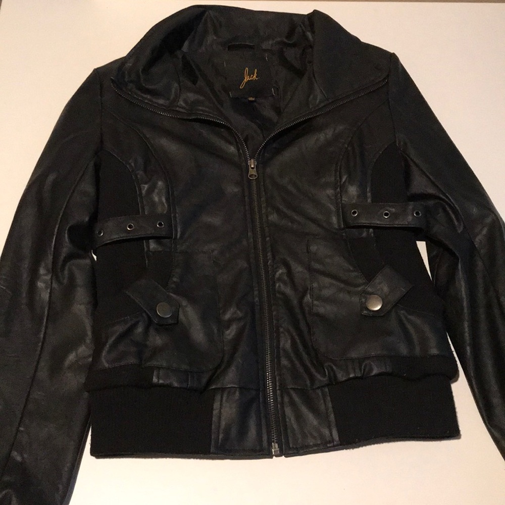 Jack by BB Dakota Black leather jacket Size M